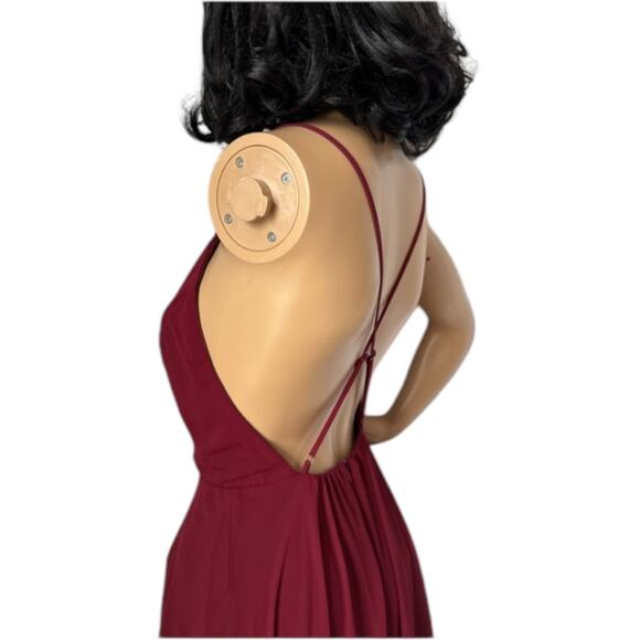 Lulus Mythical Kind of Love Wine Red Maxi Dress burgundy small - Picture 8 of 16